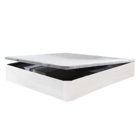 Sommier Coffre D-M GOYA - 180x200 DOUBLE PLATEAU ARTIC hauteur 35 cm