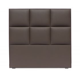 tête de lit shun cuir taupe largeur 140 cm