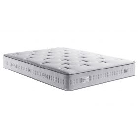 Pack 140x190 : Matelas SIMMONS SENSOFT DOS SENSIBLE  + Sommier D.M. SOLUX Tapissier lattes + Pieds de lit Cylindriques