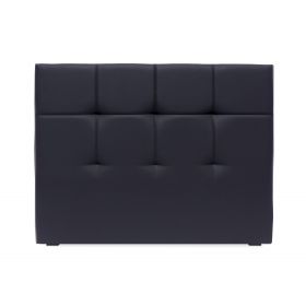 Tête de lit D.M. EPURE cuir noir - Largeur 90 cm