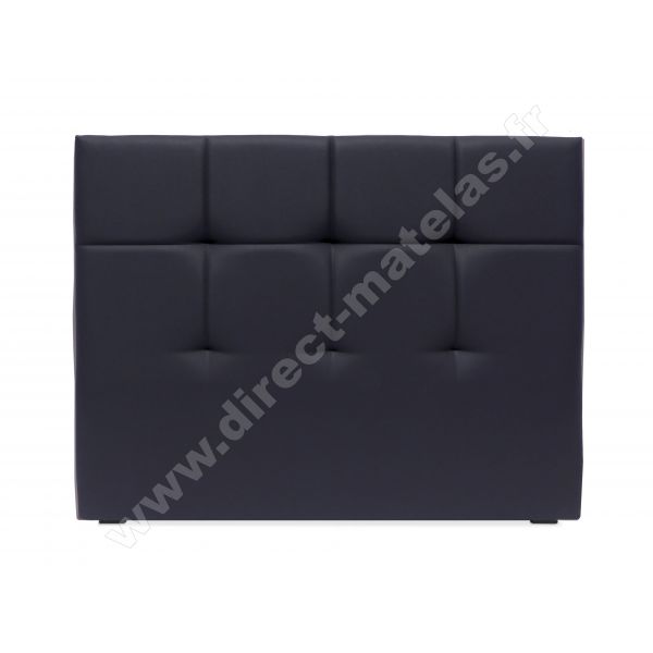 Tête de lit D.M. EPURE cuir noir - Largeur 90 cm