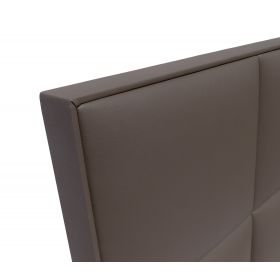 tete de lit cuir taupe 180 cm