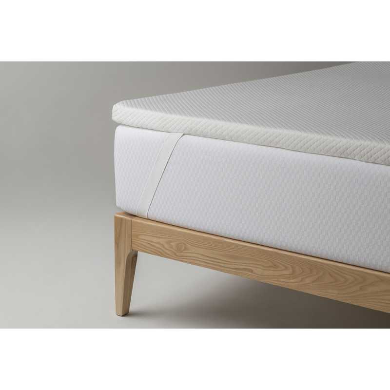 Surmatelas 140x190 double épaisseur 10 cm - 5cm memoire de forme