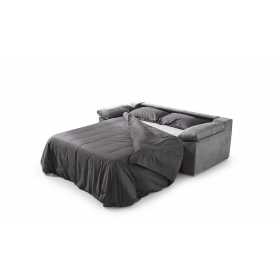 canapé convertible 140x190 Nera tissu gris 3 places