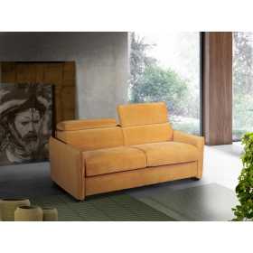 canapé lit 140x190 oasi tissu jaune fabriqué en Italie