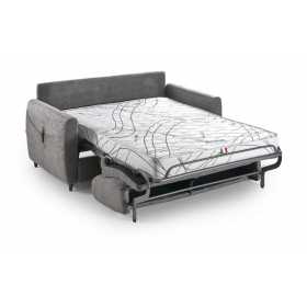 canapé convertible 140x190 roger tissu gris 3 places