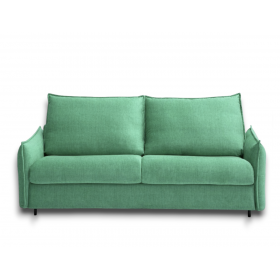 canapé lit 140x190 D.M SCOT tissu vert literie de luxe