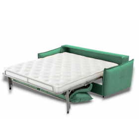canapé lit 140x190 D.M SCOT tissu vert assise ultra confort