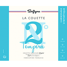 Couette LESTRA SOFTYNE II 300gr - 240x280 (180x200/200x200) literie française