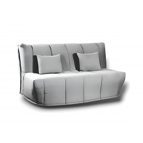 canapé bz flo couchage 140x200 tissu gris clair fabriqué en france