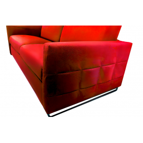 canapé lit 140x190 dorado tissu rouge ouverture facile