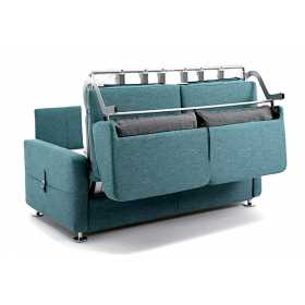 canapé convertible 140x190 willy tissu bleu 3 places