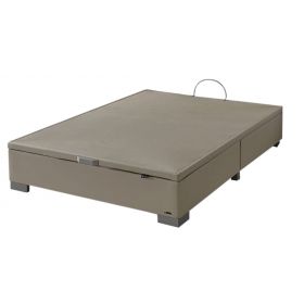 Sommier Coffre D-M AISANCE Taupe - 160x200 literie de luxe