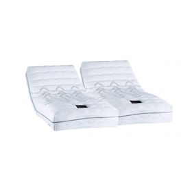 Pack 2x80x200 : Matelas PIRELLI PHYSIAL B 100% latex + Sommier ETERNEL DM Palissandre + Pieds Cylindriques 