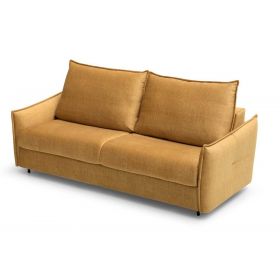 Canapé lit D.M SCOT 160x190 tissu or ouverture facile