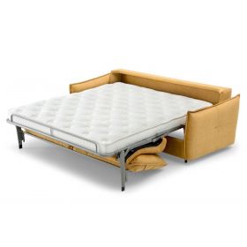 Canapé lit D.M SCOT 160x190 tissu or sommier résistant