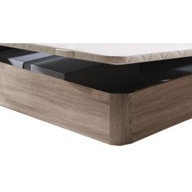 Sommier Coffre D-M GOYA - 180x200 DOUBLE PLATEAU NATUREL ouverture frontale